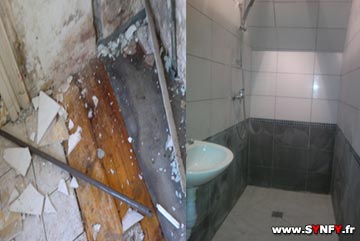 projet de rénovation d'une salle de bain.